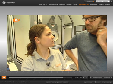 WS Prüflabor im TV/ZDF - Jessic Tunkel im Gespräch mit Mick Wewers